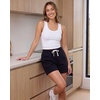 image:imageReal Essentials 3 Pack Womens Fleece Lounge Shorts Athletic Workout Gym Sweat Sleep Casual Comfy with PocketsSolid Black  Solid Ballad Blue  Solid Pale Lilac
