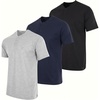 image:imageReal Essentials 3 Pack Mens Cotton Short Sleeve Henley TShirt  Casual Work Activewear Tee Available in Big amp TallShort Sleeve  Set 13