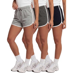 image:imageReal Essentials 3 Pack Womens Fleece Dolphin Shorts Athletic Workout Running Gym Yoga Sweat Lounge ComfySolid Black  Charcoal Heather  Grey Heather