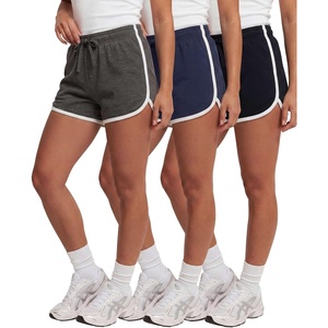 image:imageReal Essentials 3 Pack Womens Fleece Dolphin Shorts Athletic Workout Running Gym Yoga Sweat Lounge ComfySolid Black  Solid Navy Blazer  Charcoal Heather