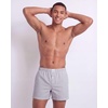 image:imageReal Essentials 3 Pack Mens Woven Cotton Poplin Lounge Shorts Sleep Casual Comfy Loose Fit Elastic Waist PJ Bottoms PocketsSolid Black  Black Stripe  Ultimate Grey Stripe