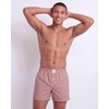 image:imageReal Essentials 3 Pack Mens Woven Cotton Poplin Lounge Shorts Sleep Casual Comfy Loose Fit Elastic Waist PJ Bottoms PocketsSolid Black  Iceberg Green Stripe  Red Ochre Stripe