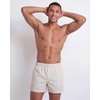 image:imageReal Essentials 3 Pack Mens Woven Cotton Poplin Lounge Shorts Sleep Casual Comfy Loose Fit Elastic Waist PJ Bottoms PocketsSolid Black  Pale Lilac Stripe  Moonbeam Stripe