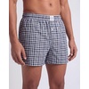 image:imageReal Essentials 3 Pack Mens Woven Cotton Poplin Lounge Shorts Sleep Casual Comfy Loose Fit Elastic Waist PJ Bottoms PocketsSolid Black  Vintage Indigo Plaid  Moonbeam Check