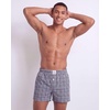 image:imageReal Essentials 3 Pack Mens Woven Cotton Poplin Lounge Shorts Sleep Casual Comfy Loose Fit Elastic Waist PJ Bottoms PocketsSolid Black  Vintage Indigo Plaid  Moonbeam Check