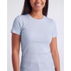 image:imageReal Essentials 3 Pack Womens Ribbed Cotton T Shirts Short Sleeve Crew Neck Soft Stretchy Tees Casual Summer Spring TopsSolid Black  Solid Ballad Blue  Solid Pale Lilac