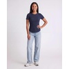 image:imageReal Essentials 3 Pack Womens Ribbed Cotton T Shirts Short Sleeve Crew Neck Soft Stretchy Tees Casual Summer Spring TopsSolid Black  Solid Navy Blazer  Charcoal Heather