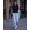 image:imageReal Essentials 3 Pack Womens Ribbed Cotton T Shirts Short Sleeve Crew Neck Soft Stretchy Tees Casual Summer Spring TopsSolid Black  Solid Navy Blazer  Charcoal Heather