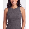 image:imageReal Essentials 3 Pack Womens Ribbed Cotton Tank Tops Sleeveless Crew Neck Stretchy Casual Summer Spring Basic Trendy TopsSolid Black  Solid Navy Blazer  Charcoal Heather