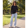 image:imageReal Essentials 4 Pack Womens Cotton ClassicFit LongSleeve Crewneck TShirt Available in Plus SizeSet 13