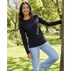image:imageReal Essentials 4 Pack Womens Cotton ClassicFit LongSleeve Crewneck TShirt Available in Plus SizeSet 14
