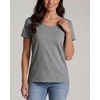 image:imageReal Essentials 4 Pack Womens Cotton Short Sleeve TShirt  Casual Scoop Crew Neck Tops Tee Available in Plus SizeSet 15