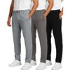 image:imageReal Essentials 3 Pack Mens Sweatpants  Athletic Track Pants with Pockets  Workout Running amp Lounge Big and TallSet 10