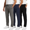 image:imageReal Essentials 3 Pack Mens Sweatpants  Athletic Track Pants with Pockets  Workout Running amp Lounge Big and TallSet 9