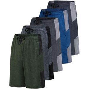 image:imageReal Essentials 5 Pack Boys Dry Fit Basketball Shorts for Youth Kids Teens  Athletic Running Soccer Sports with PocketsSet F