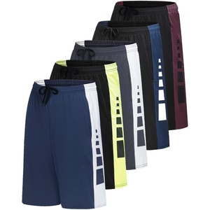image:imageReal Essentials 5 Pack Boys Dry Fit Basketball Shorts for Youth Kids Teens  Athletic Running Soccer Sports with PocketsSet J