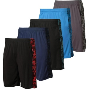 image:imageReal Essentials 5 Pack Boys Dry Fit Basketball Shorts for Youth Kids Teens  Athletic Running Soccer Sports with PocketsSet K