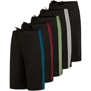 image:imageReal Essentials 5 Pack Boys Dry Fit Basketball Shorts for Youth Kids Teens  Athletic Running Soccer Sports with PocketsSet N