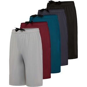 image:imageReal Essentials 5 Pack Boys Dry Fit Basketball Shorts for Youth Kids Teens  Athletic Running Soccer Sports with PocketsSet O