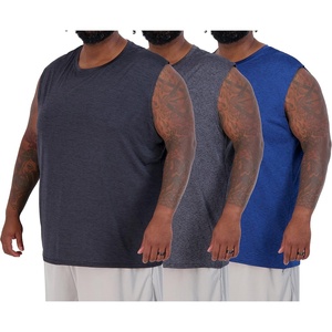 image:imageReal Essentials Mens Dry Fit Tank Tops Sleeveless Workout Shirts MoistureWicking Muscle Tank Gym Running Big amp TallBig  Tall  Set C