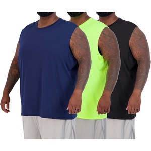 image:imageReal Essentials Mens Dry Fit Tank Tops Sleeveless Workout Shirts MoistureWicking Muscle Tank Gym Running Big amp TallBig  Tall  Set E