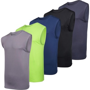 image:imageReal Essentials Mens Dry Fit Tank Tops Sleeveless Workout Shirts MoistureWicking Muscle Tank Gym Running Big amp TallRegular Size  Set H