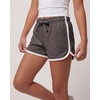 image:imageReal Essentials 3 Pack Girls Fleece Dolphin Shorts Athletic Running Soccer Basketball Sleep Lounge Casual CozySolid Black  Charcoal Heather  Solid Ballad Blue