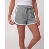 image:imageReal Essentials 3 Pack Girls Fleece Dolphin Shorts Athletic Running Soccer Basketball Sleep Lounge Casual CozySolid Black  Grey Heather  Solid Pale Lilac