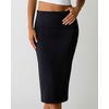 image:imageReal Essentials 3 Pack Womens Soft Midi Skirt  High Waisted Pencil Work Office Business Casual Skirts with Back Slit PlusSet 10
