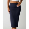 image:imageReal Essentials 3 Pack Womens Soft Midi Skirt  High Waisted Pencil Work Office Business Casual Skirts with Back Slit PlusSet 9