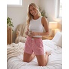 image:imageReal Essentials 3 Pack Womens Woven Lounge Boxer Shorts Casual Sleep Comfy Elastic Waist Loose Fit PJ Bottoms with PocketsBlack Gingham  Mineral Red Gingham  Pale Lilac Gingham