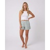 image:imageReal Essentials 3 Pack Womens Woven Lounge Boxer Shorts Casual Sleep Comfy Elastic Waist Loose Fit PJ Bottoms with PocketsIceberg Green Stripe  Orchid Petal Stripe  Bright White Stripe