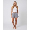 image:imageReal Essentials 3 Pack Womens Woven Lounge Boxer Shorts Casual Sleep Comfy Elastic Waist Loose Fit PJ Bottoms with PocketsInkwell Stripe  Moonbeam Check  Moonbeam Stripe