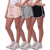 image:imageReal Essentials 3 Pack Girls Fleece Dolphin Shorts Athletic Running Soccer Basketball Sleep Lounge Casual CozySolid Black  Grey Heather  Solid Pale Lilac