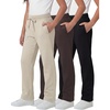 image:imageReal Essentials 3 Pack Girls Fleece Open Bottom Soft Athletic Performance Casual SweatpantsAges 716Set 10
