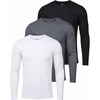 image:imageReal Essentials 3 Pack Mens Cotton Long Sleeve Crew Neck TShirt with Pocket  Soft Work Casual Jersey Tees Big amp TallSet 14