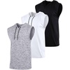 image:imageReal Essentials 3 Pack Mens DryFit Active Hooded Tank Top  Workout Sleeveless Hoodie Drawstring Available in Big amp TallSet 12