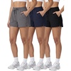image:imageReal Essentials 3 Pack Womens Athletic Running Shorts  Hiking Gym Yoga Workout Casual Lounge with Pockets Plus AvailableSet 11