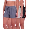 image:imageReal Essentials 3 Pack Womens Pajama Shorts Sleep Lounge Sweatshorts Comfy Sleepwear Bottoms Available In Plus SizeSet L