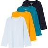 image:imageReal Essentials 4 Pack Girls Rash Guard Swim Shirts  Long Sleeve UPF Sun Protection Tops Ages 416Long Sleeve Set 1