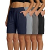 image:imageReal Essentials 4 Pack Womens DryFit Athletic 7 Bermuda Long High Waisted Running Shorts Available in Plus SizeSet 14