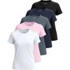 image:imageReal Essentials 5 Pack Womens Short Sleeve Mesh Insert TShirts Athletic Tops Gym Workout Yoga Tennis Activewear PlusSet 9