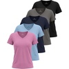 image:imageReal Essentials Ladies SS Breeze Tech VNeck ShirtSolid Black  Charcoal  Navy Blazer  Clear Sky  Solid Moonlight Mauve