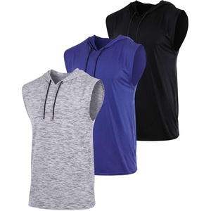 image:imageReal Essentials 3 Pack Mens DryFit Active Hooded Tank Top  Workout Sleeveless Hoodie Drawstring Available in Big amp TallSet 14