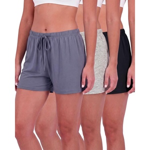 image:imageReal Essentials 3 Pack Womens Pajama Shorts Sleep Lounge Sweatshorts Comfy Sleepwear Bottoms Available In Plus SizeSet L