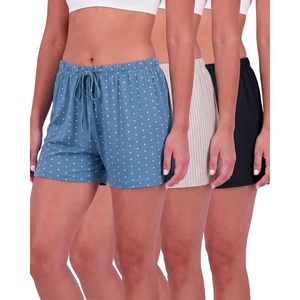image:imageReal Essentials 3 Pack Womens Pajama Shorts Sleep Lounge Sweatshorts Comfy Sleepwear Bottoms Available In Plus SizeSet M