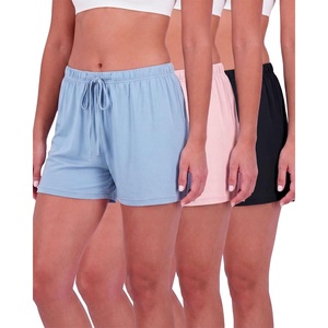 image:imageReal Essentials 3 Pack Womens Pajama Shorts Sleep Lounge Sweatshorts Comfy Sleepwear Bottoms Available In Plus SizeSet N