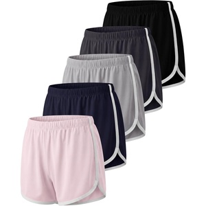 image:imageReal Essentials 5 Pack Girls DryFit Athletic Dolphin Shorts for Youth Kids Teens Running Gym Sports Ages 416Set 10