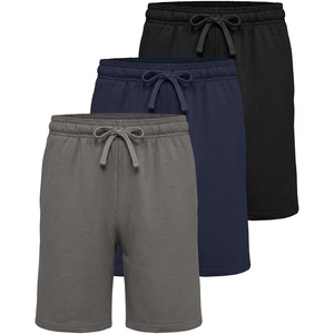 image:imageReal Essentials 3 Pack Boys Fleece Lounge Shorts Sweat Sleep Pajama Athletic Casual Soft Comfy with PocketsSolid Black  Solid Navy  Solid Charcoal