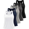 image:imageReal Essentials 5 Pack Womens Racerback Tank Top DryFit Athletic Performance Yoga Activewear Available in Plus SizeSet 16